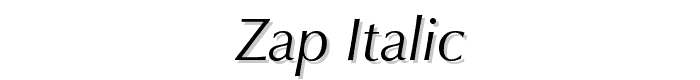 Zap Italic font